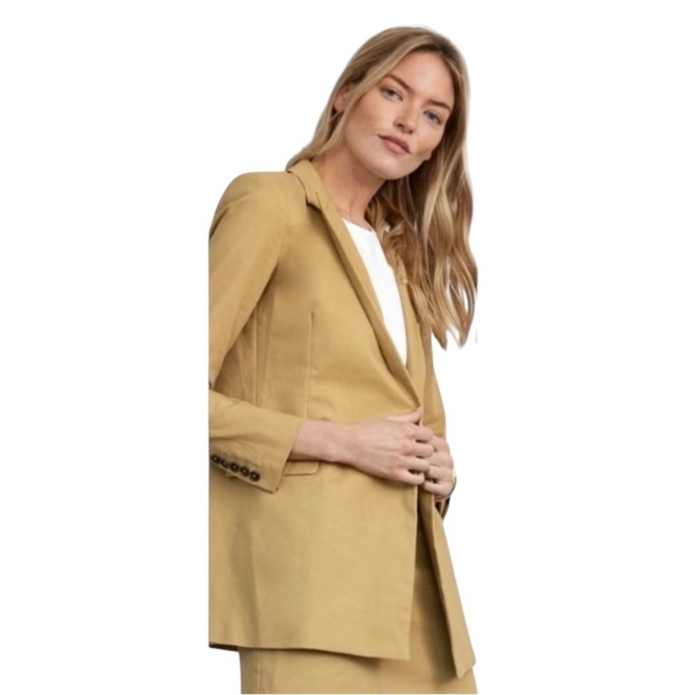 NWT Billie The Label Women's Yellow/Khaki Diana Blazer - Size XS - Picture 14 of 16